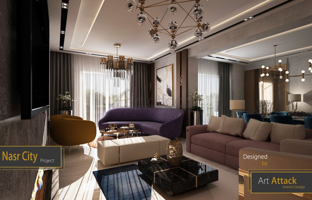 تشطيب مودرن:لشقة مدينة نصر