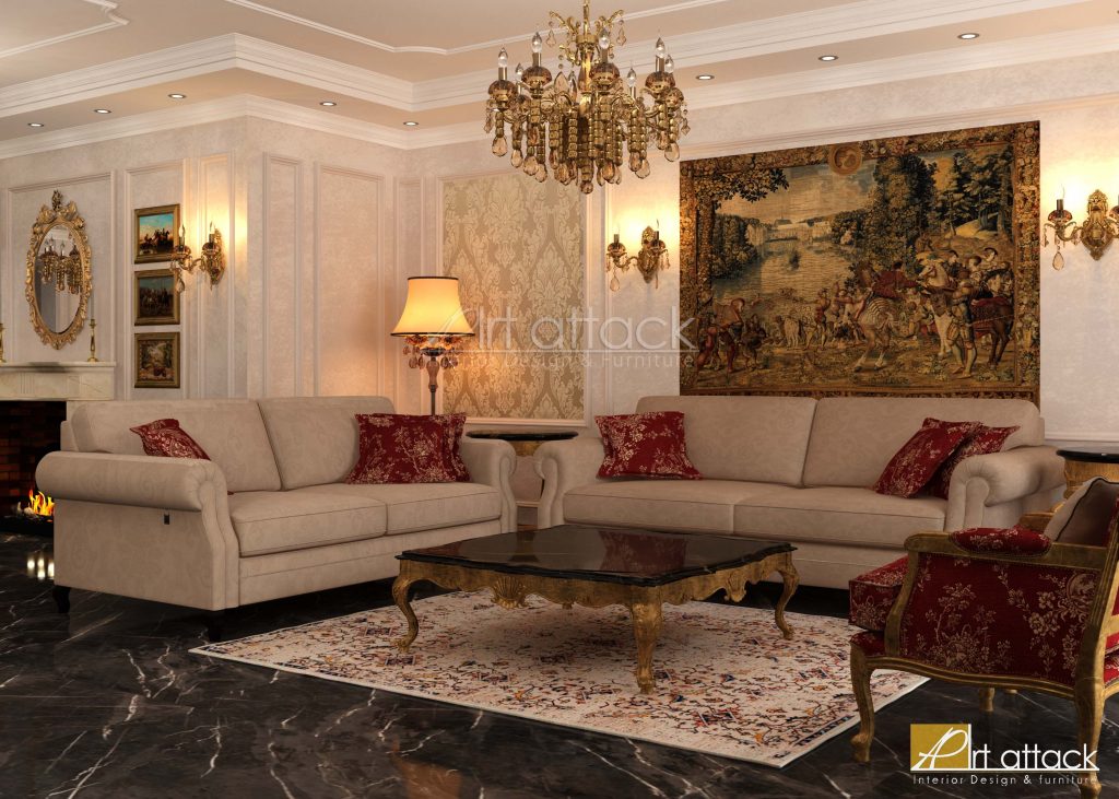 ديكور كلاسيك لفيلا موينتين فيو