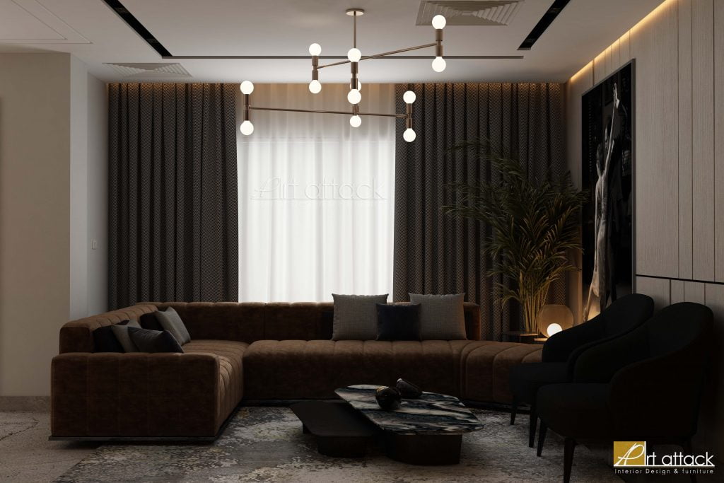 ديكور مودرن لشقة م/ولاء الديب